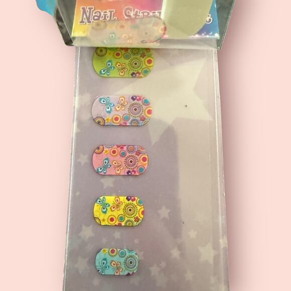 Lisa Frank Nail Strips Set Nail File Y2K Rainbow Cheetah Butterfly Stickers Lot - Picture 4 of 5
